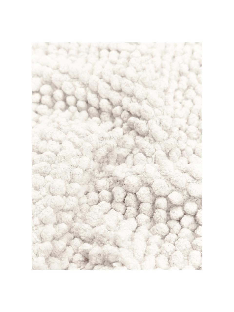Federa arredo con superficie strutturata Indi, 100% cotone, Bianco crema, Larg. 45 x Lung. 45 cm