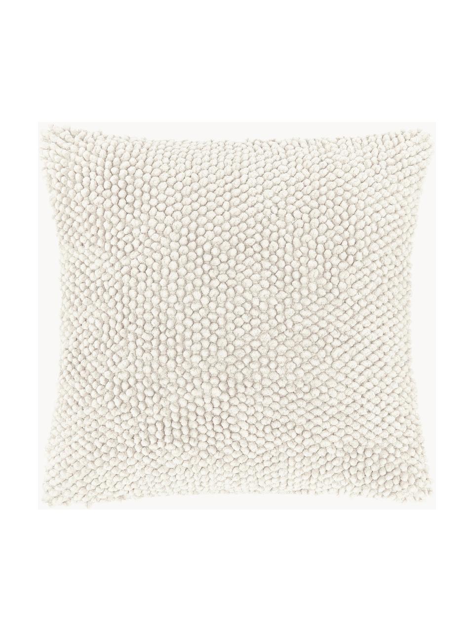 Kissenhülle Indi mit strukturierter Oberfläche, 100 % Baumwolle, BCI-zertifiziert, Off White, B 45 x L 45 cm