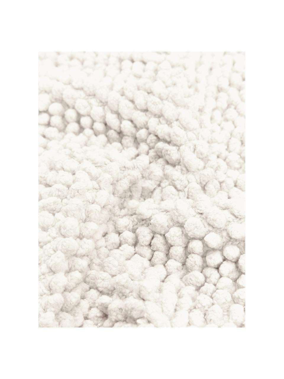 Povlak na polštář se strukturovaným povrchem Indi, 100 % bavlna, certifikát BCI, Tlumeně bílá, Š 45 cm, D 45 cm