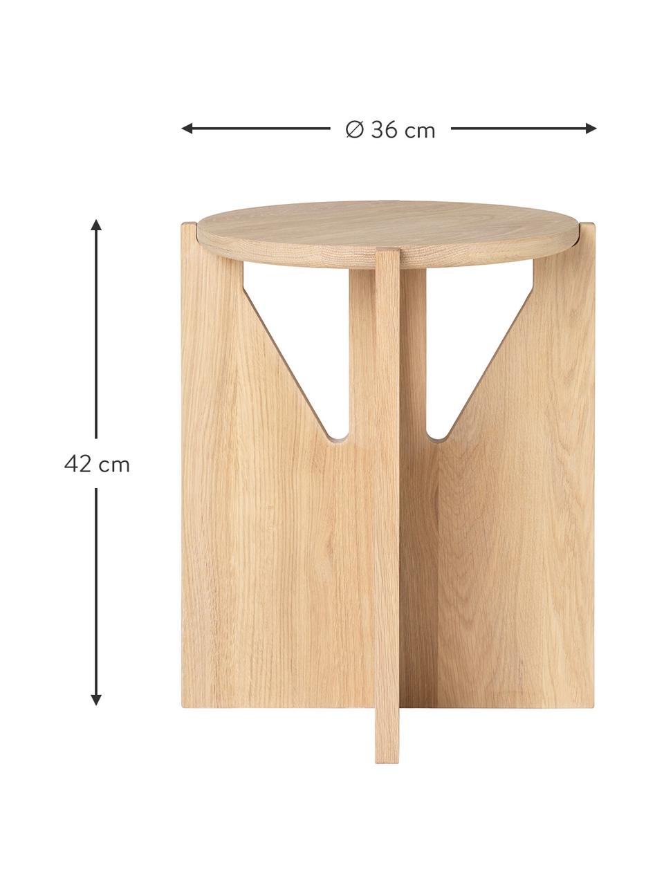 Odkládací stolek z dubového dřeva Future, Masivní dubové dřevo, Dubové dřevo, Ø 36 cm, V 42 cm