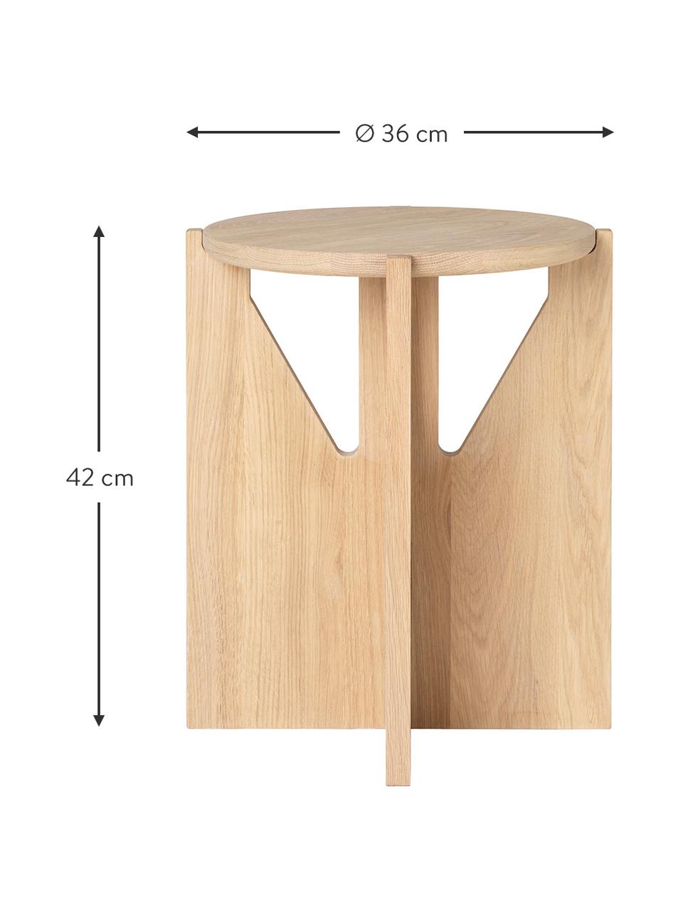 Stolik pomocniczy z drewna dębowego Future, Lite drewno dębowe, Drewno dębowe, Ø 36 x W 42 cm