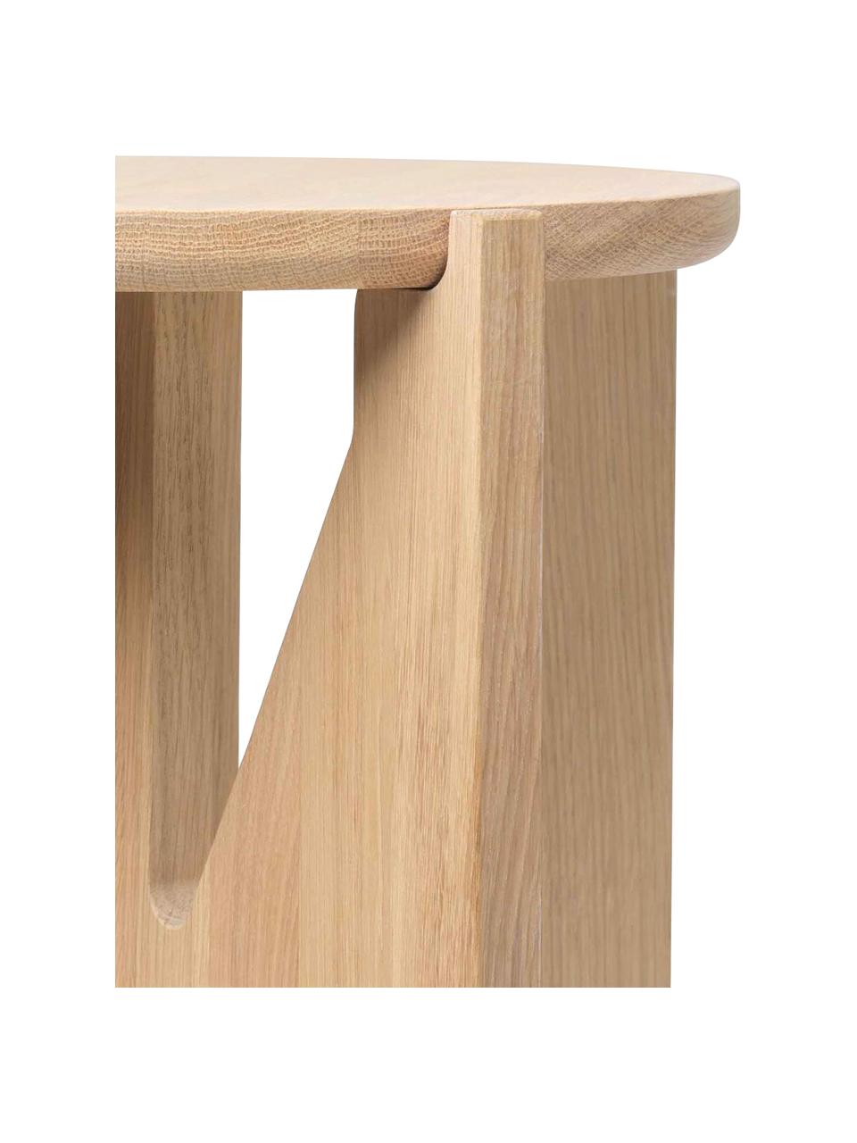 Table d'appoint en bois de chêne Future, Bois de chêne massif, Bois de chêne, Ø 36 x haut. 42 cm