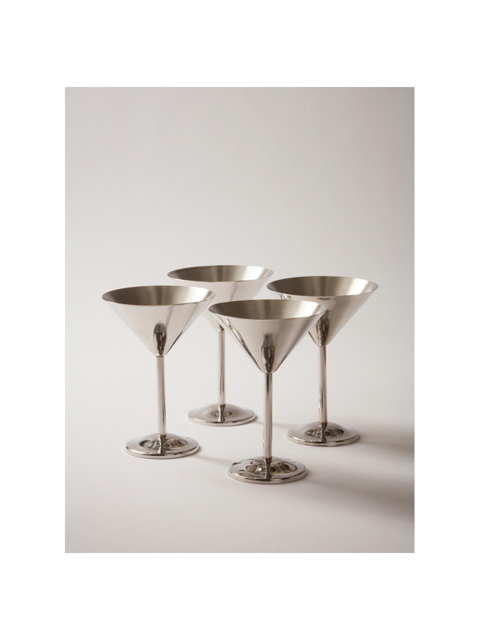 Copas martini Sarai, 4 uds., Acero inoxidable, Cromo, Ø 12 x Al 17 cm
