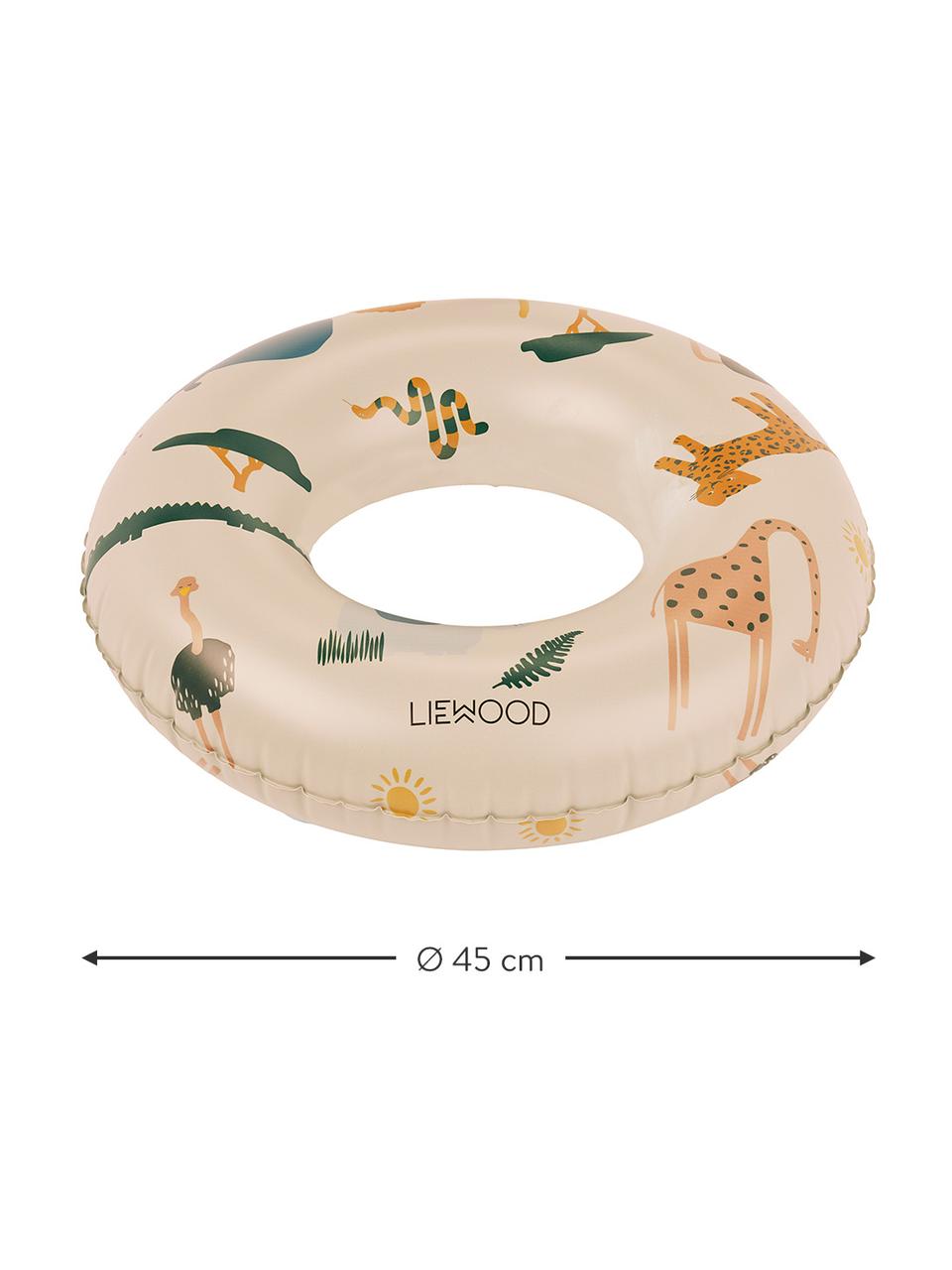 Bouée gonflable enfant Baloo, 100 % plastique (PVC), Beige, multicolore (imprimé safari), Ø 45 cm