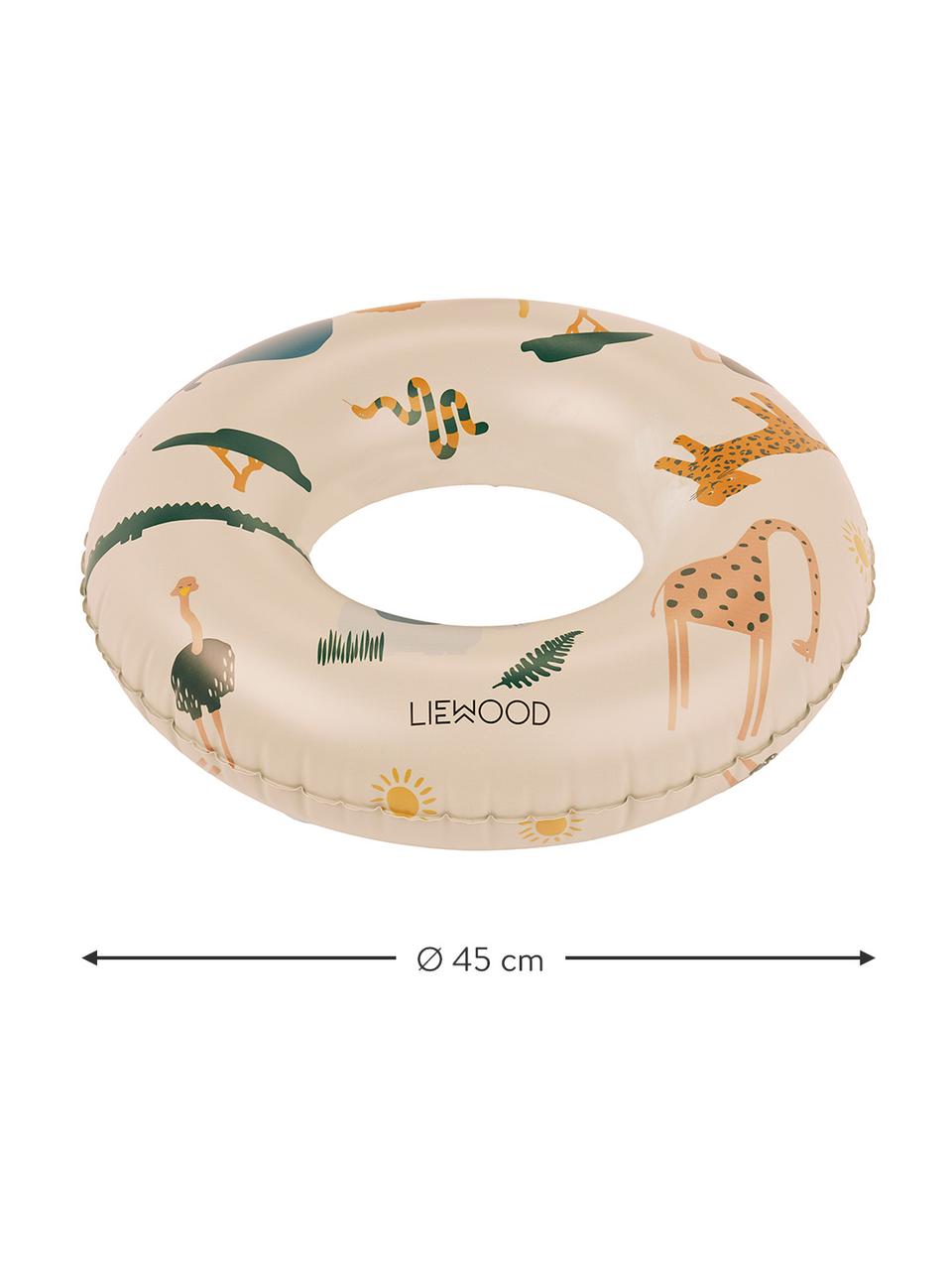 Dětský plavecký kruh Baloo, 100 % umělá hmota (PVC), Béžová, vícebarevná (vzor safari), Ø 45 cm
