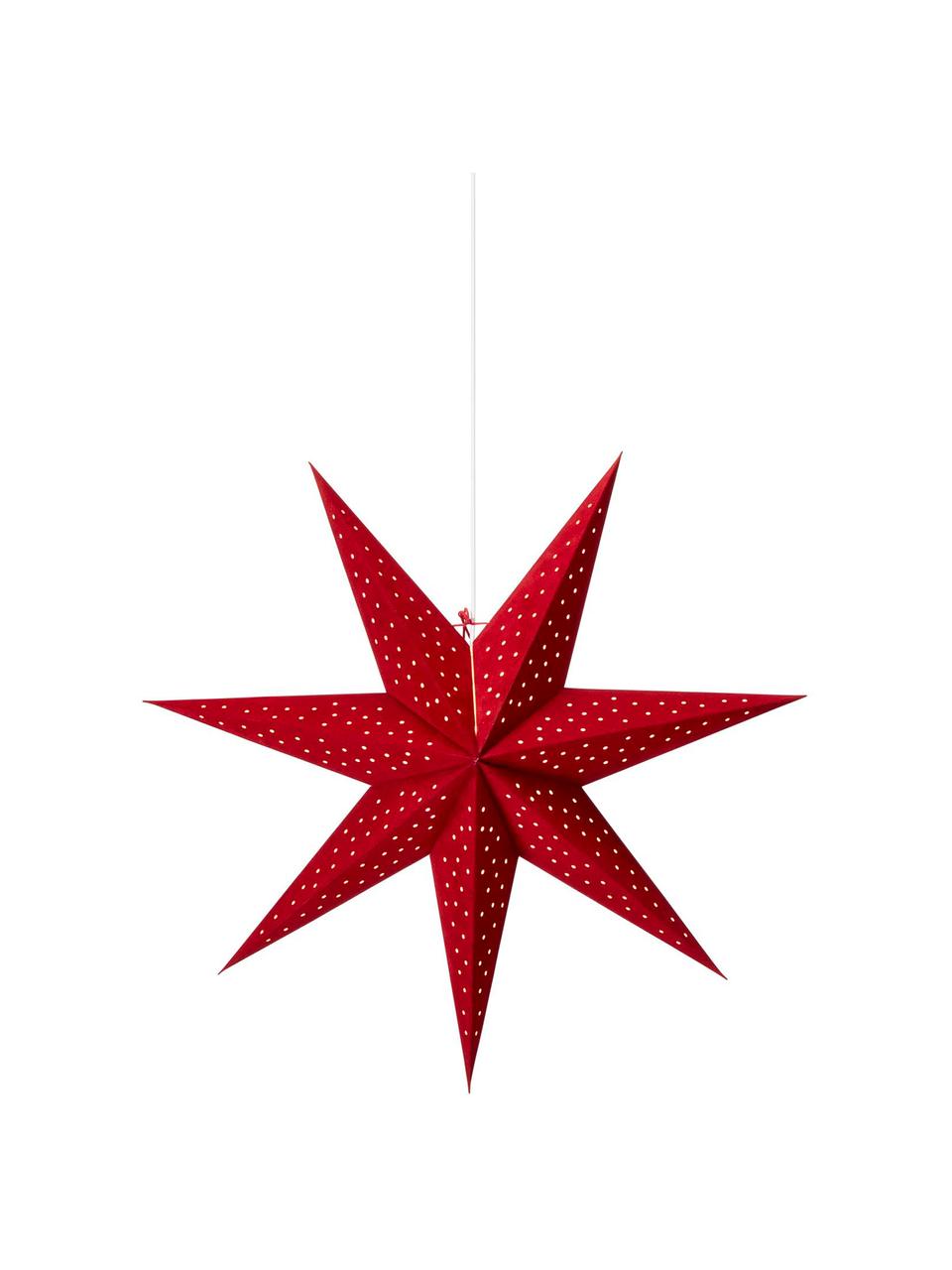 Zamatová vianočná hviezda Clara, Červená, Ø 75 cm