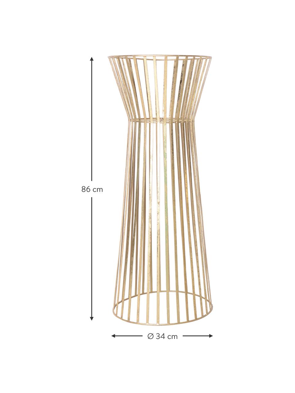 XL stojan na kvetináč Solstice, Potiahnutý kov, Odtiene mosadznej, Ø 34 x V 86 cm