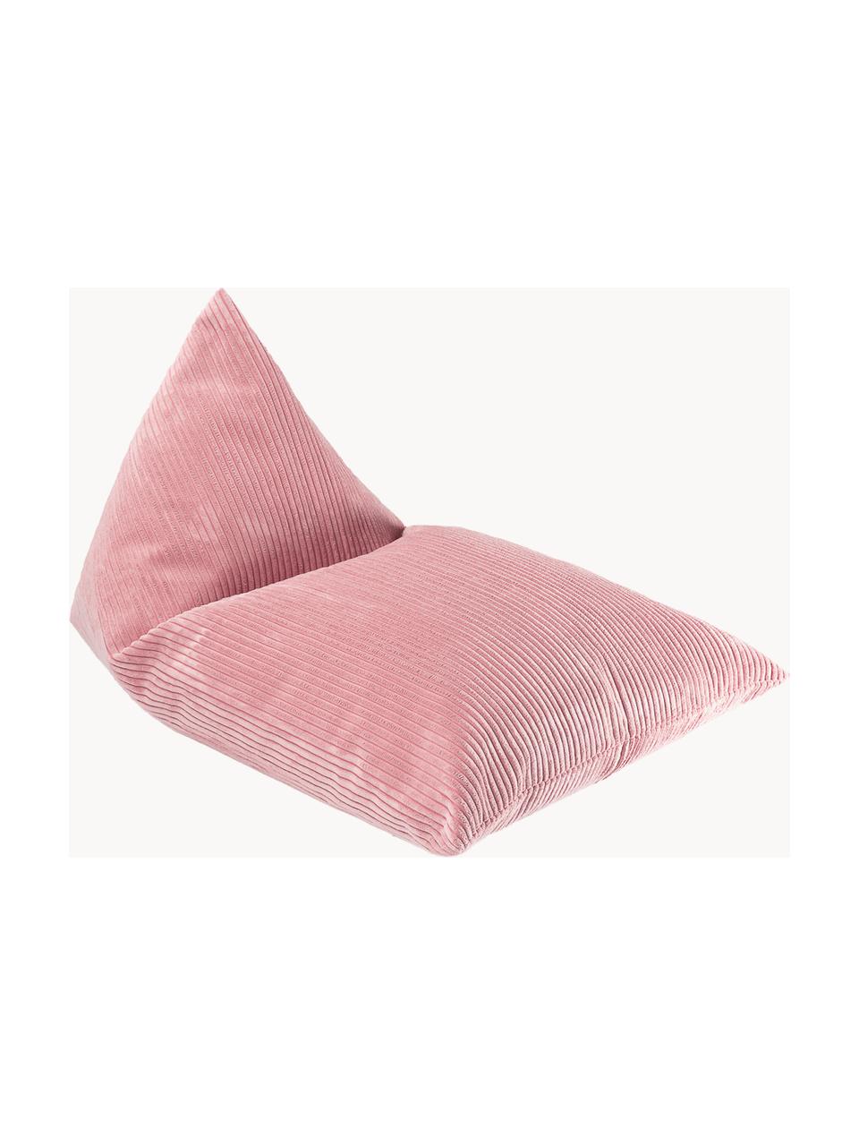 Puf saco infantil de pana Sugar, Funda: pana (100% poliéster) pro, Pana rosa palo, An 70 x L 110