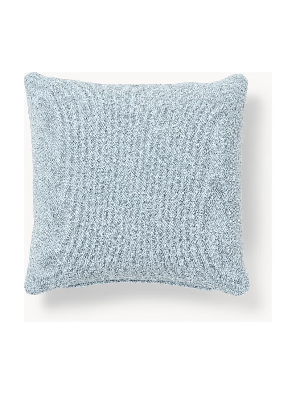 Bouclé-Sofa-Kissen Lena, Hülle: Bouclé (93 % Polyester, 6, Bouclé Hellblau, B 50 x L 50 cm