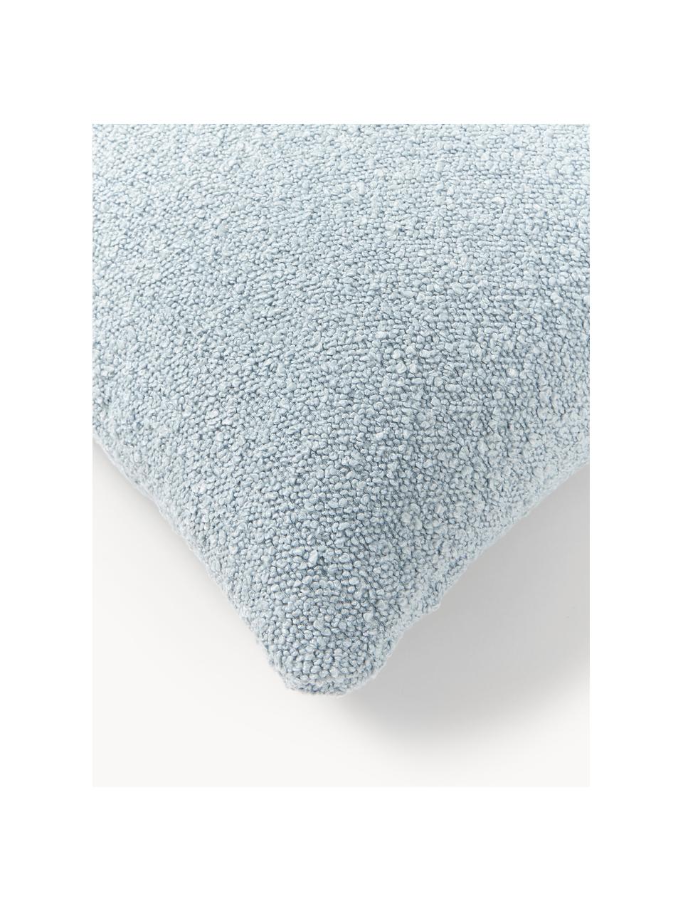 Bouclé-Sofa-Kissen Lena, Hülle: Bouclé (93 % Polyester, 6, Bouclé Hellblau, B 50 x L 50 cm