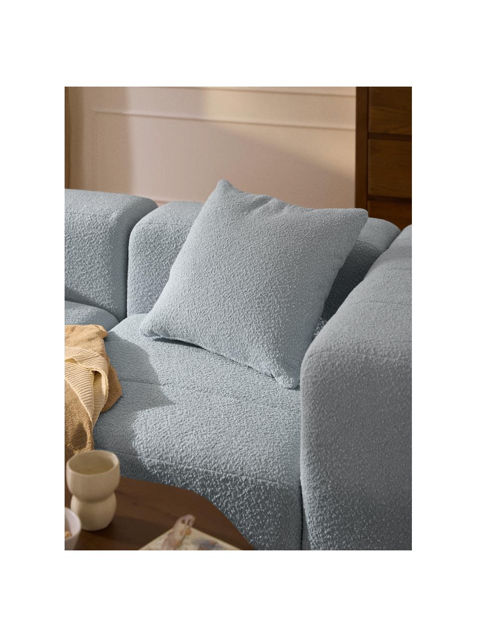 Bouclé-Sofa-Kissen Lena, Hülle: Bouclé (93 % Polyester, 6, Bouclé Hellblau, B 50 x L 50 cm