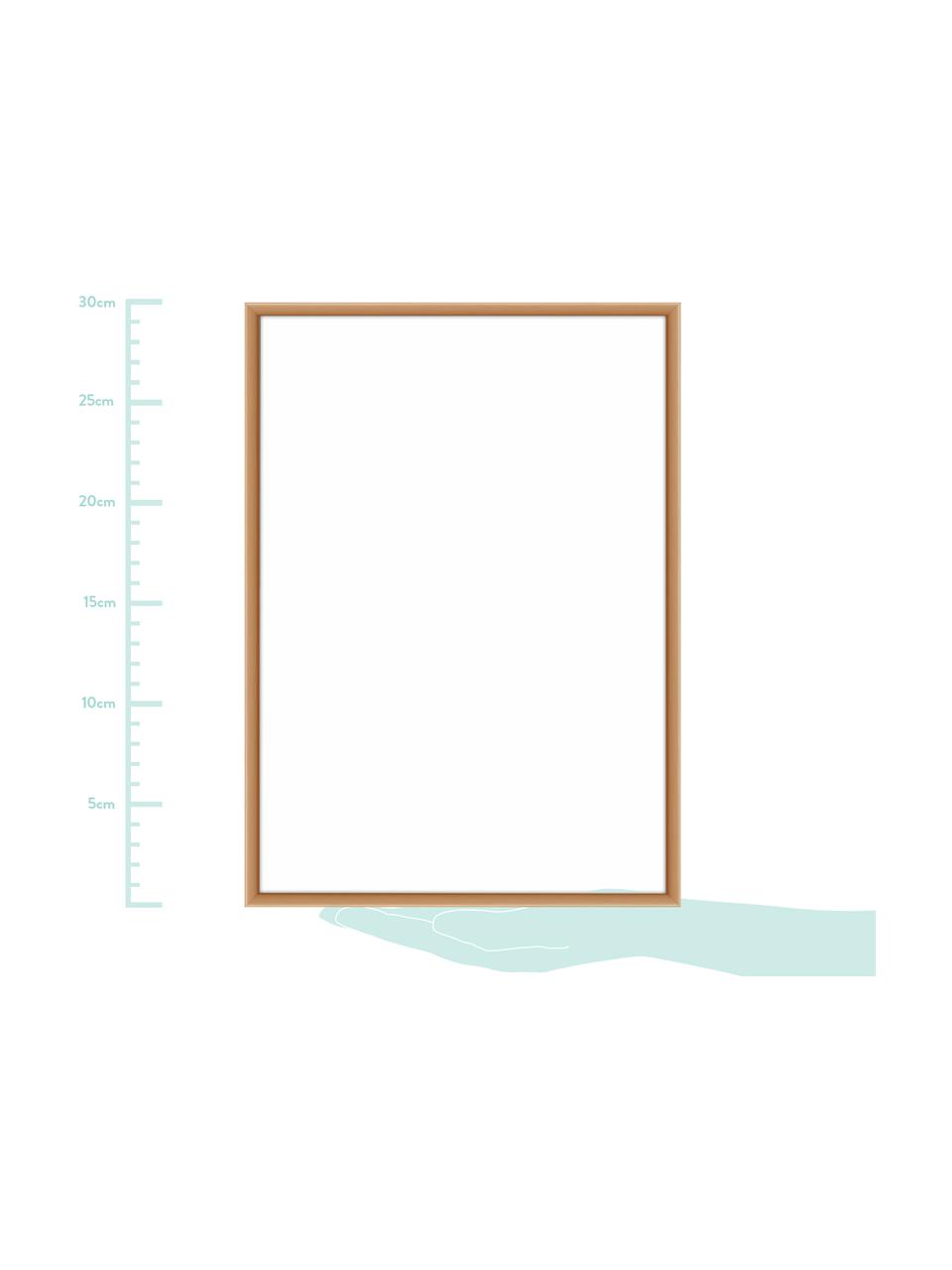 Bilderrahmen Accent, Rahmen: Aluminium, beschichtet, Front: Glas, Rückseite: Mitteldichte Holzfaserpla, Kupferfarben, 21 x 30 cm