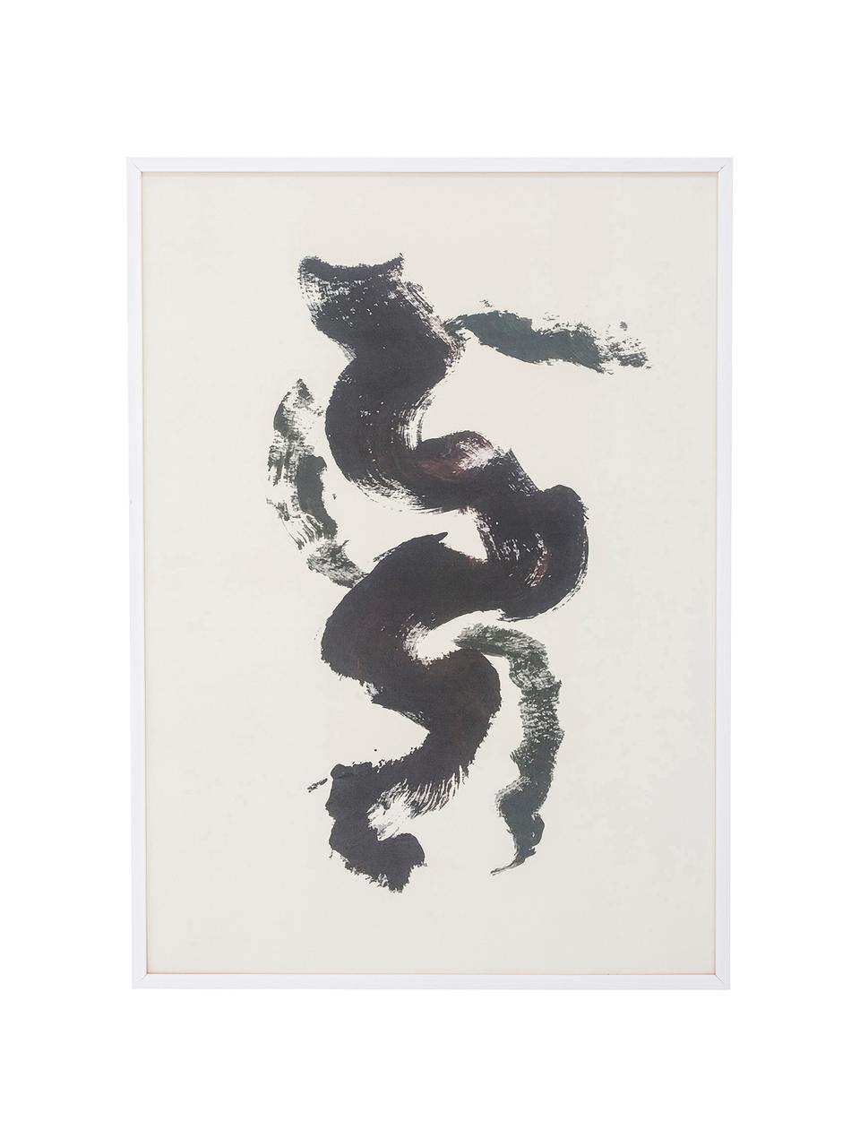 Gerahmter Digitaldruck Fredrik, Rahmen: Kiefernholz, beschichtet, Bild: Papier, Schwarz, Weiss, 52 x 72 cm