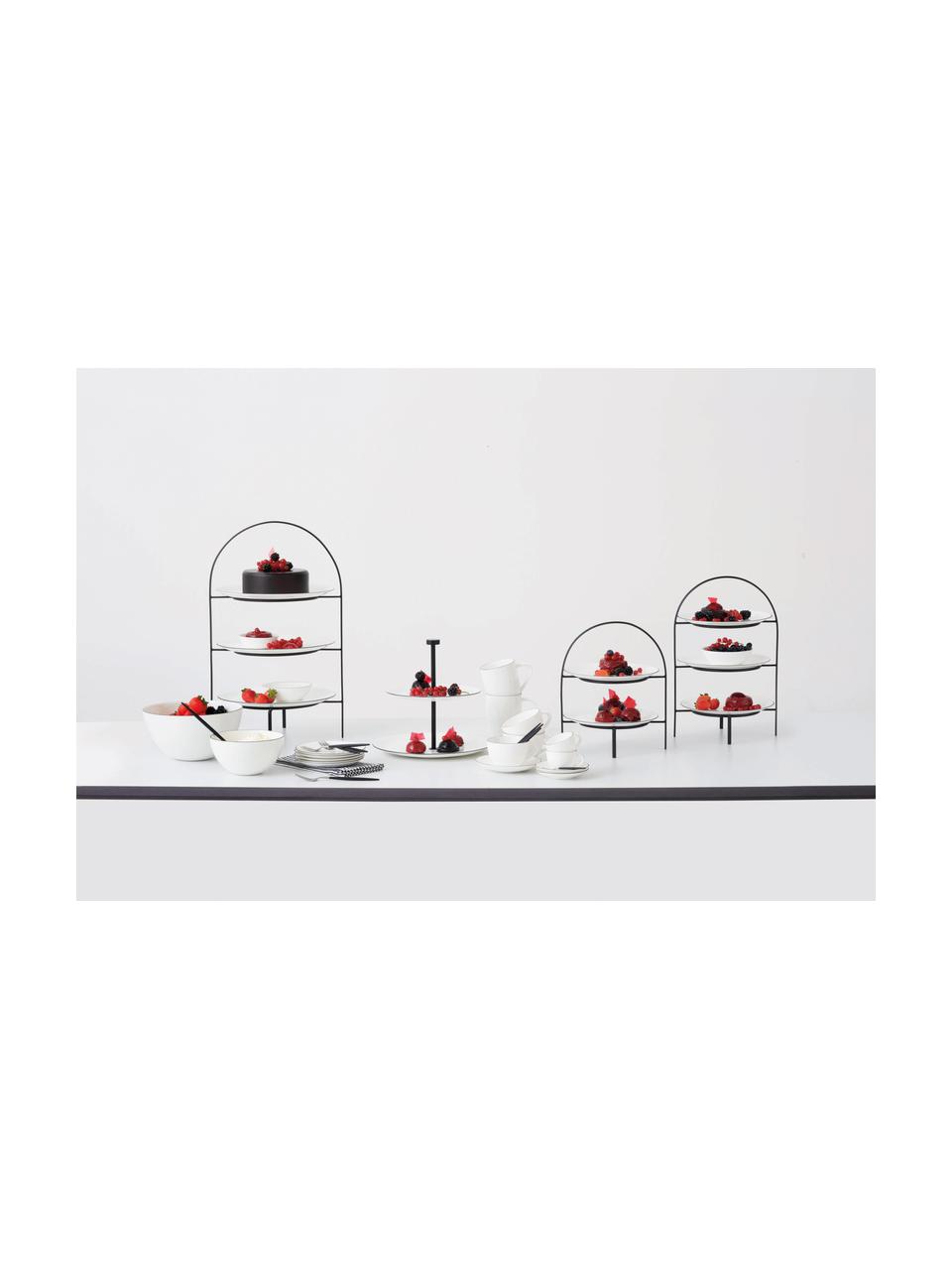 Fuente 3 pisos Oco, Metal recubierto, Negro, Ø 21 x Al 37 cm
