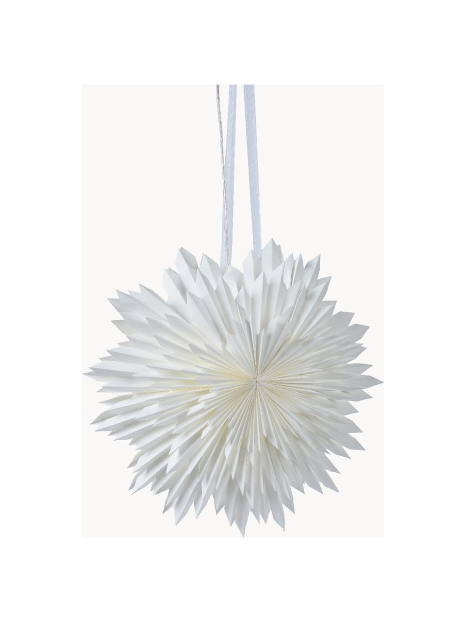 Adorno navideño luminoso Glow, Tejido de papel, Blanco, Ø 60 cm