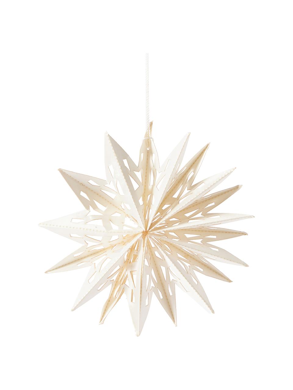 Décorations de sapin de Noël Lucia, 12 élém., Papier, Blanc crème, Ø 10 cm