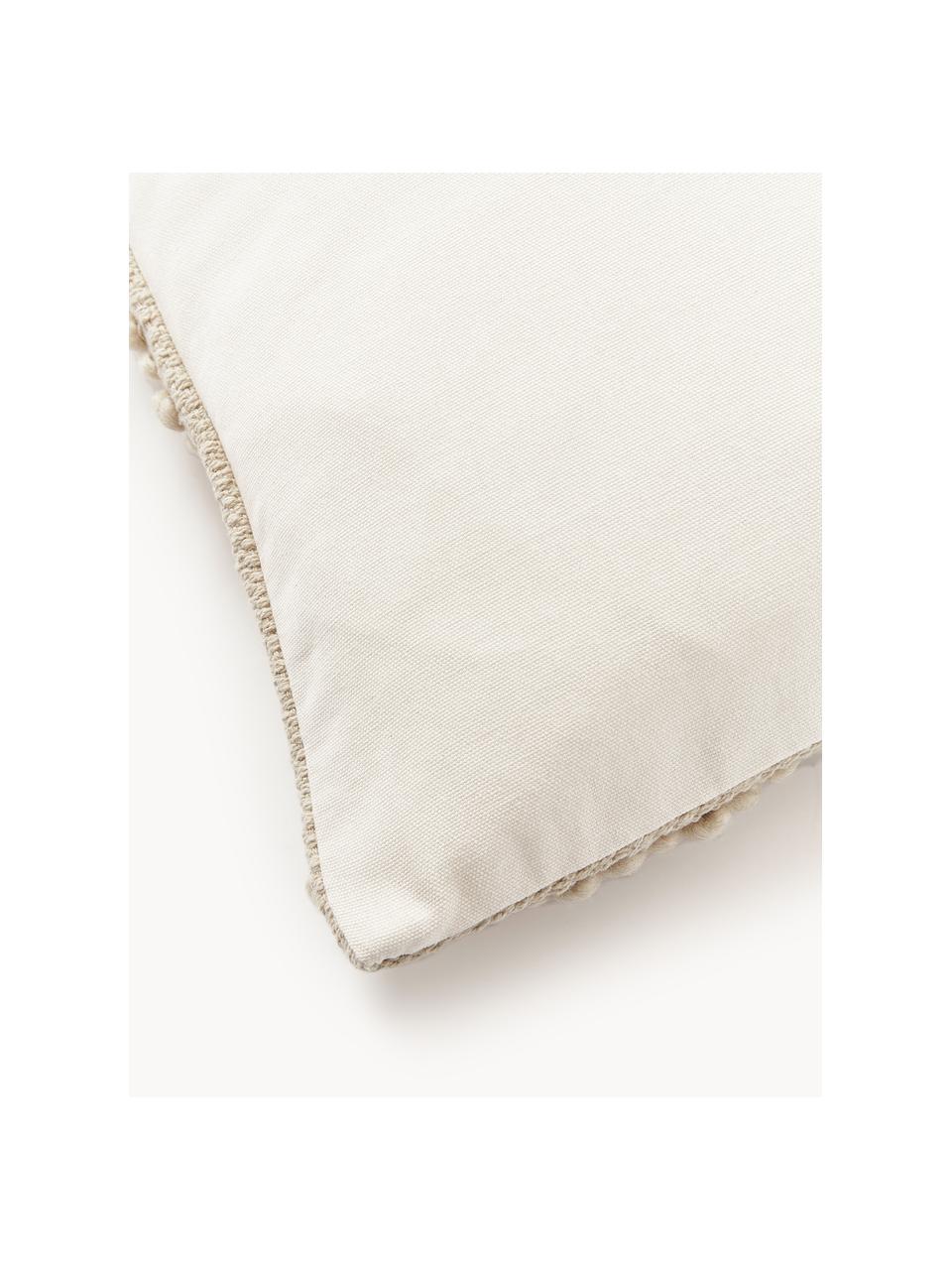 Housse de coussin 45x45 Adrian, Blanc crème, larg. 45 x long. 45 cm