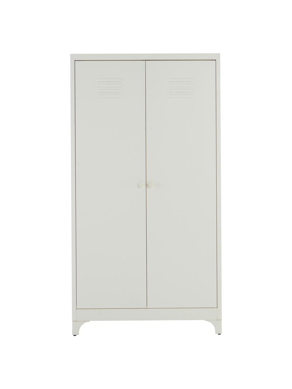 Armoire en métal à 2 portes Bologna, Métal, enduit, Blanc, larg. 85 x haut. 160 cm