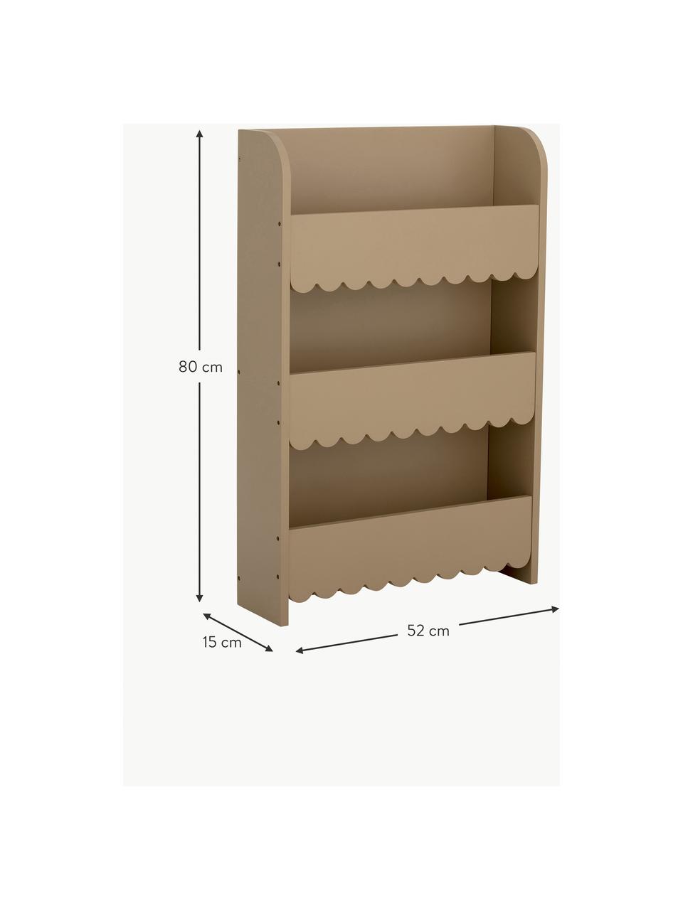 Scaffale per bambini Salma, Pannello di fibra a media densità (MDF), Beige, Larg. 52 x Alt. 80 cm