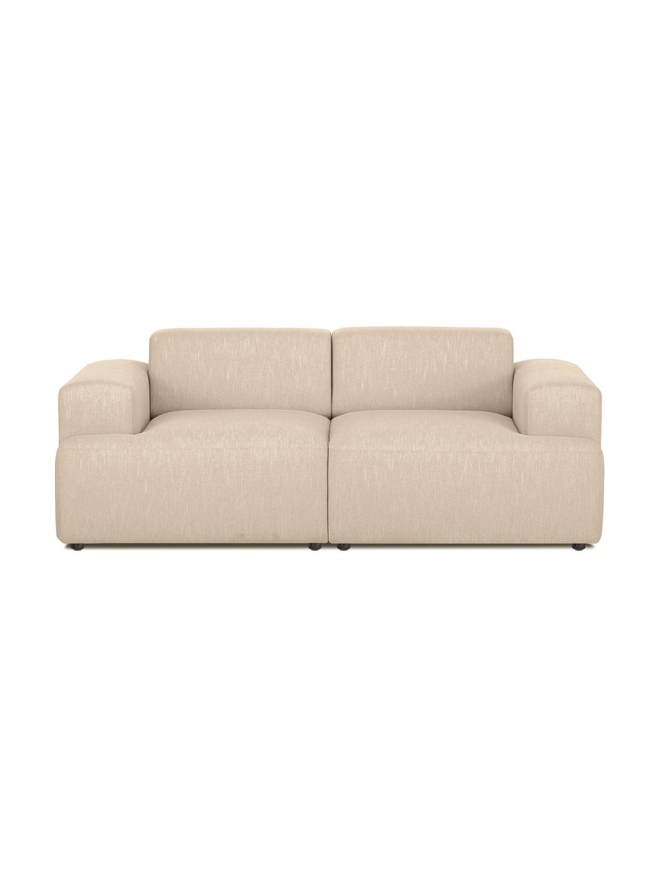 Canapé 2 places Melva, Tissu beige foncé, larg. 198 x prof. 101 cm