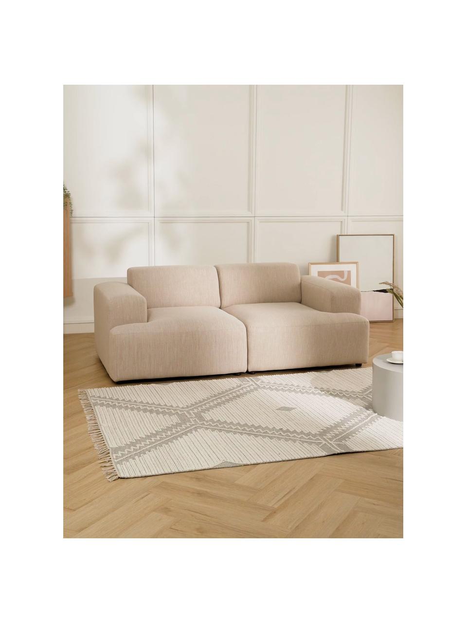 Sofa Melva (2-Sitzer), Bezug: 100% Polyester Der hochwe, Gestell: Massives Kiefernholz, Spa, Webstoff Beige, B 198 x T 101 cm