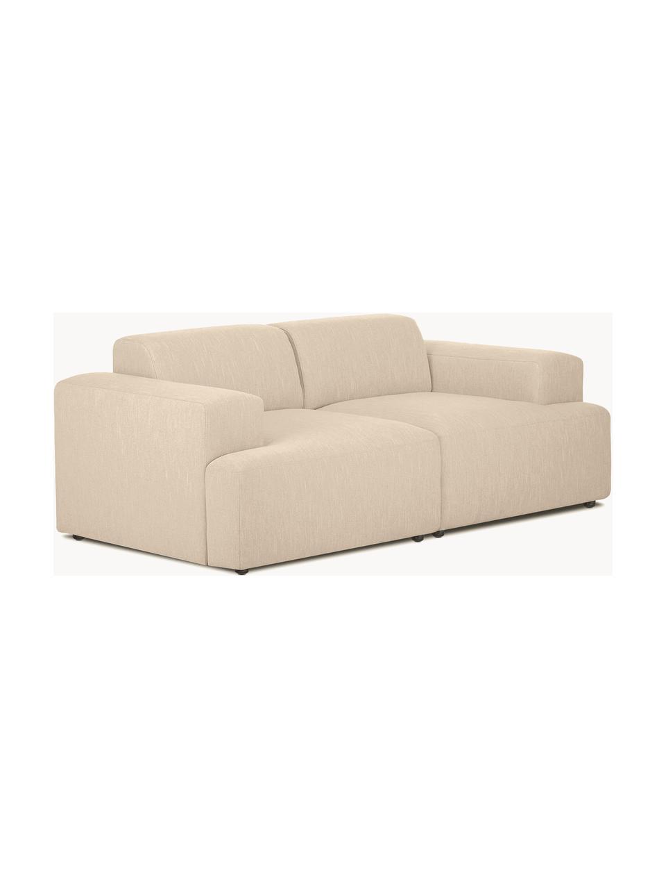 Sofa Melva (2-Sitzer), Bezug: 100% Polyester Der hochwe, Gestell: Massives Kiefernholz, Spa, Webstoff Beige, B 198 x T 101 cm