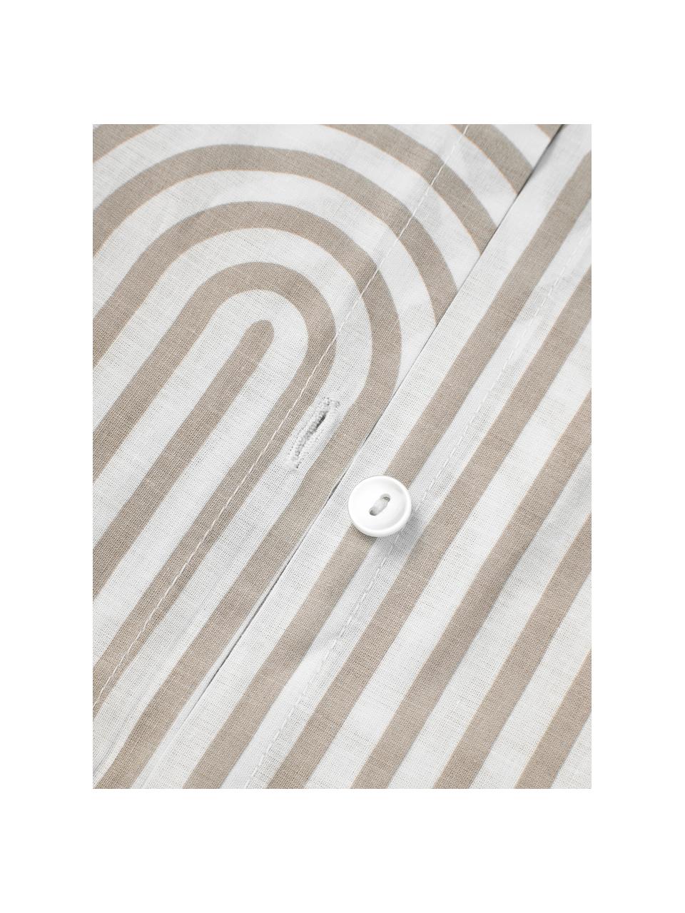 Baumwoll-Kopfkissenbezug Arcs, Webart: Renforcé Fadendichte 144 , Beige, Weiß, B 40 x L 80 cm