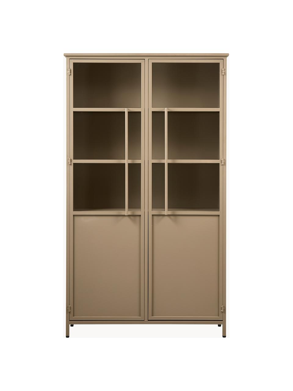 Metall-Vitrine Exhibit, Beige, matt, B 99 x H 170 cm