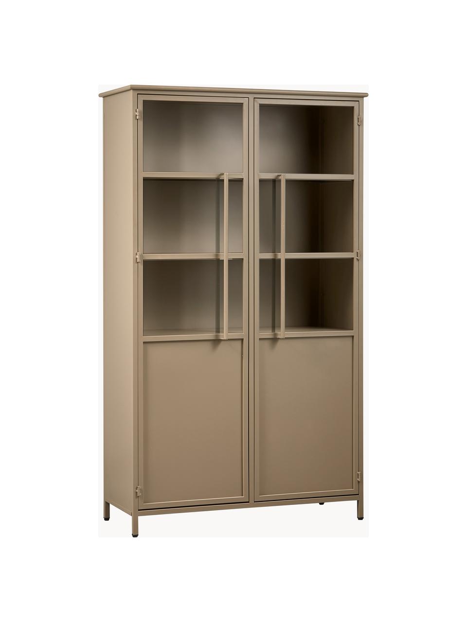 Metall-Vitrine Exhibit, Beige, matt, B 99 x H 170 cm