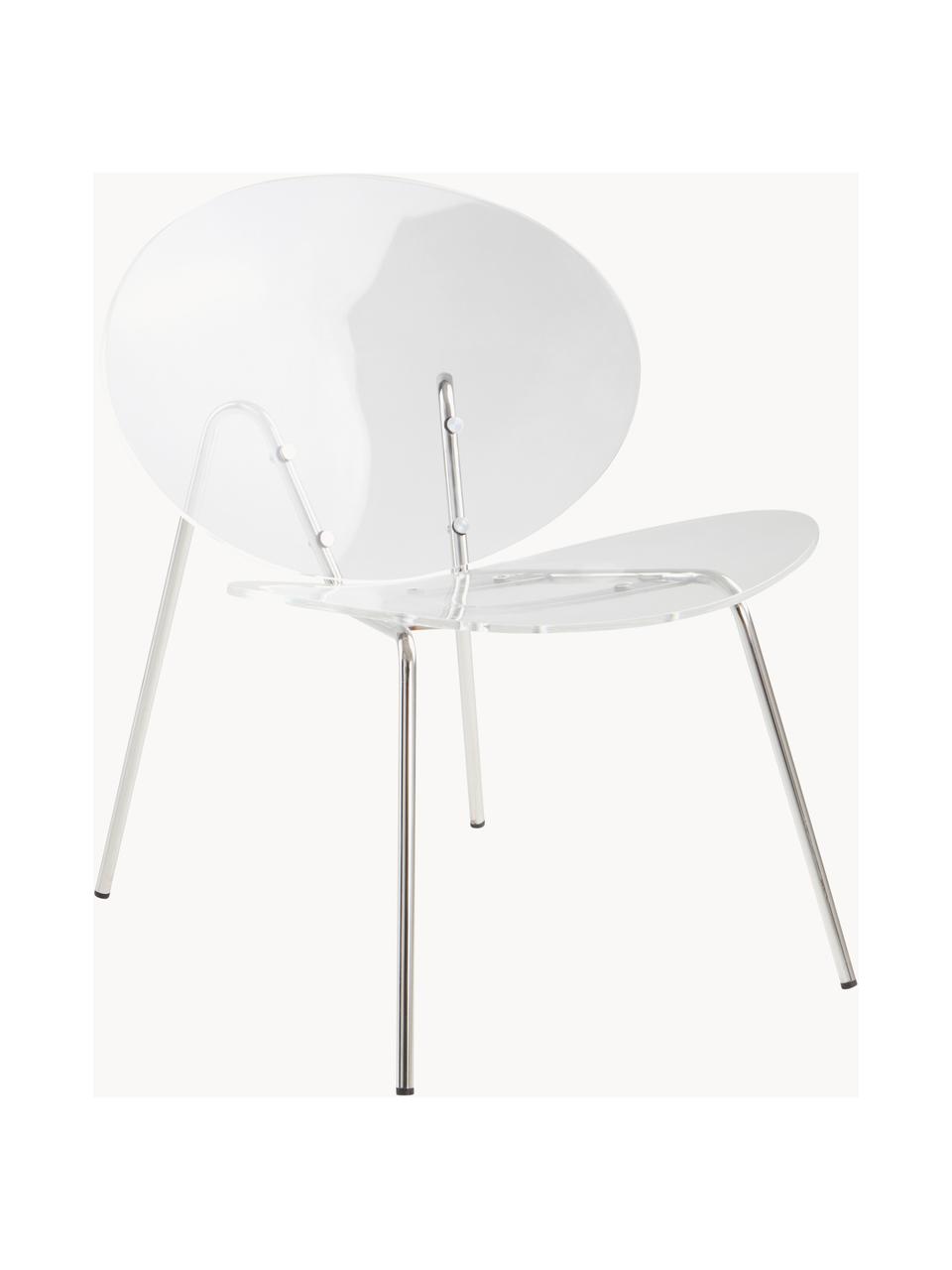 Židle z umělé hmoty Conway, Transparentní, stříbrná, Š 72 cm, H 59 cm