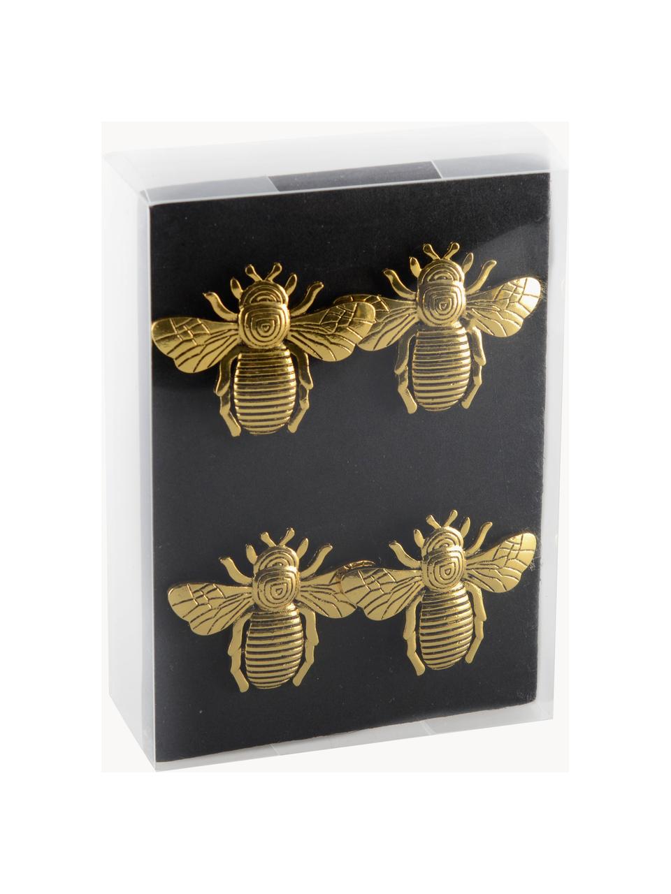 Portatovagliolo Bee 4 pz, Zinco rivestito, Dorato, Ø 4 x Alt. 4 cm