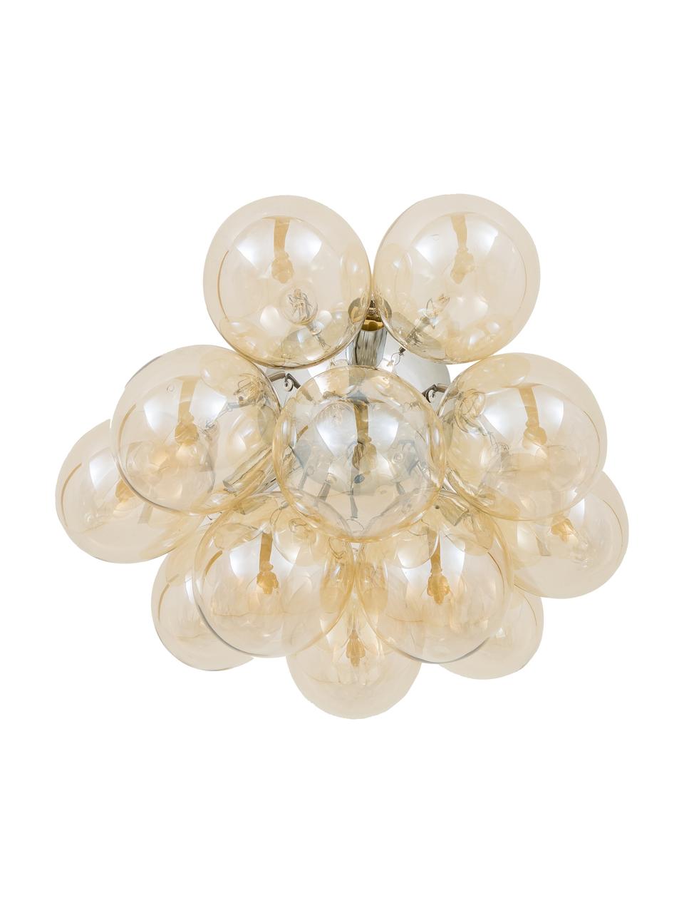 Malá stropná lampa so sklenenými guľôčkami Gross, Béžová, priehľadná, Ø 30 x V 20 cm