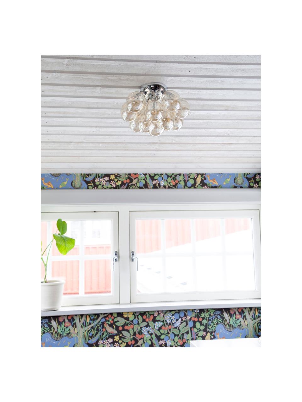 Lampa sufitowa ze szkła Gross, Odcienie bursztynowego, Ø 30 x W 20 cm