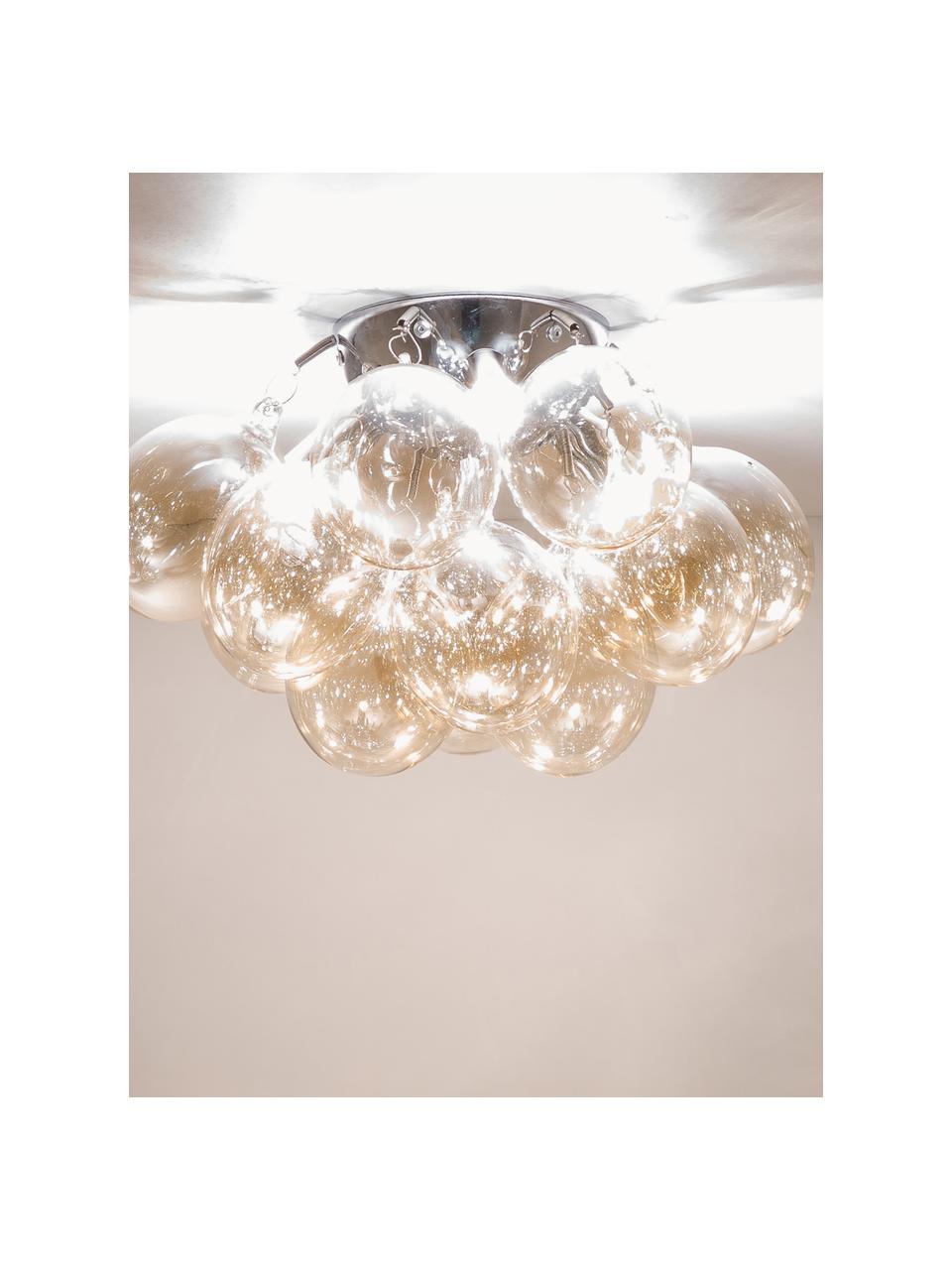 Kleine plafondlamp Gross met glazen bollen, Beige, transparant, Ø 30 x H 20 cm