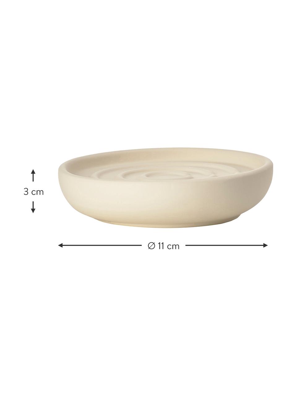 Jabonera de porcelana Nova One, Porcelana, Beige, Ø 11 x Al 3 cm