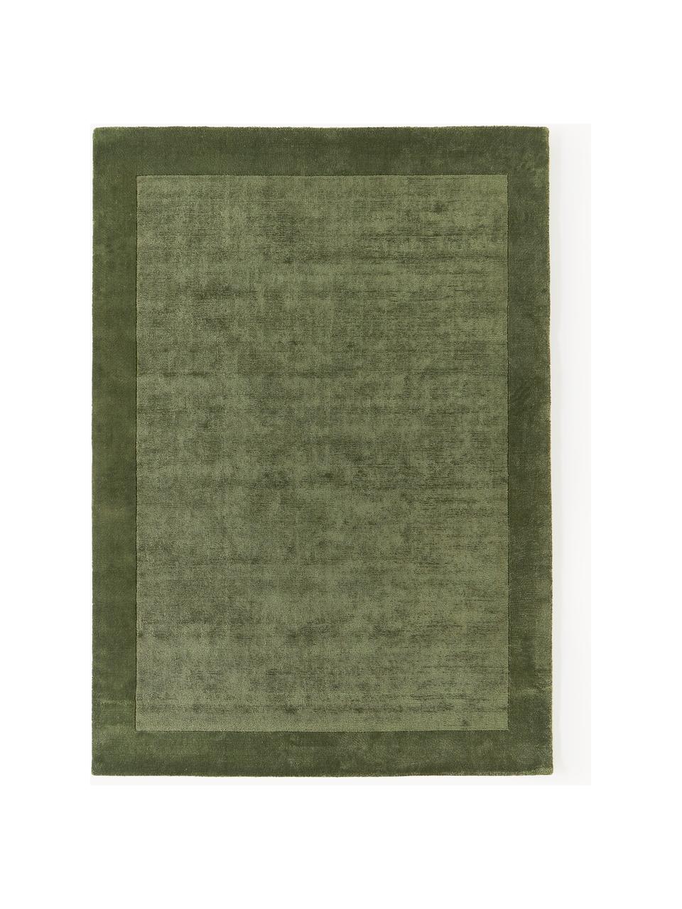 Koberec s nízkým vlasem Kari, 100 % polyester, certifikace GRS, Odstíny zelené, Š 80 cm, D 150 cm (velikost XS)