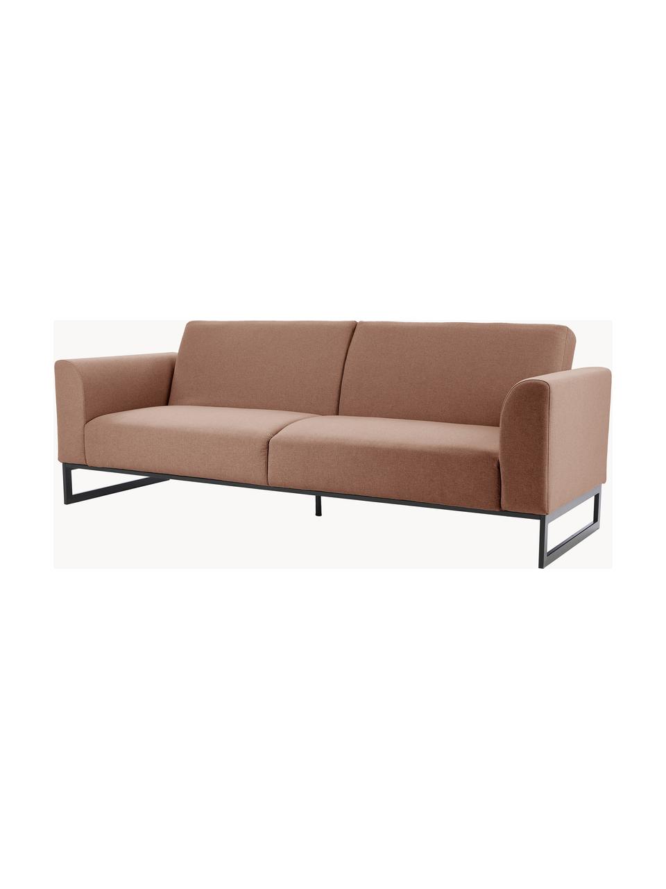 Schlafsofa Josephine (3-Sitzer), Bezug: 100% Polyester Der hochwe, Gestell: Massives Kiefernholz und , Webstoff Nougat, B 238 x T 85 cm