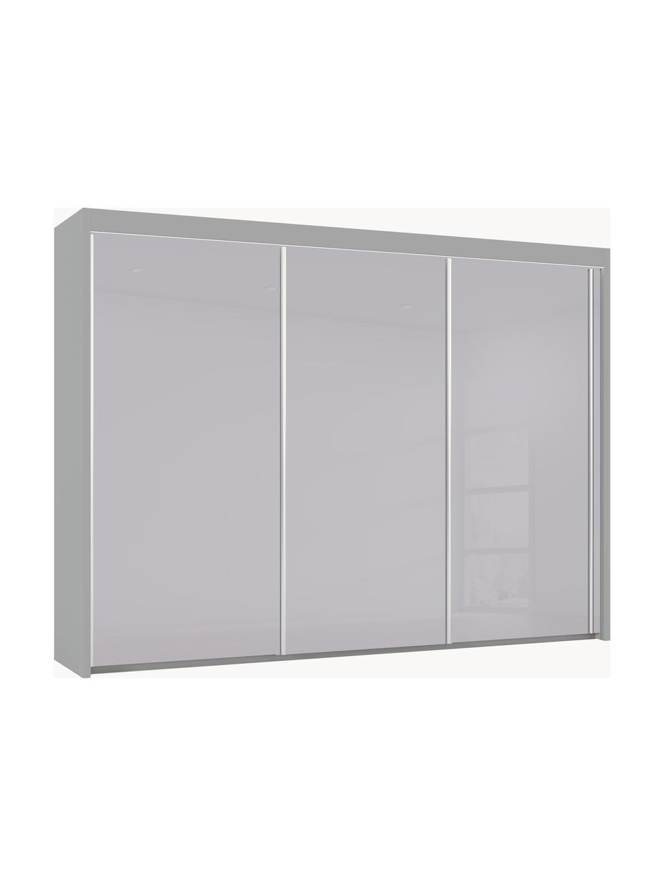 Schwebetürenschrank Imperial mit Beleuchtung, Grau, B 300 x H 197 cm