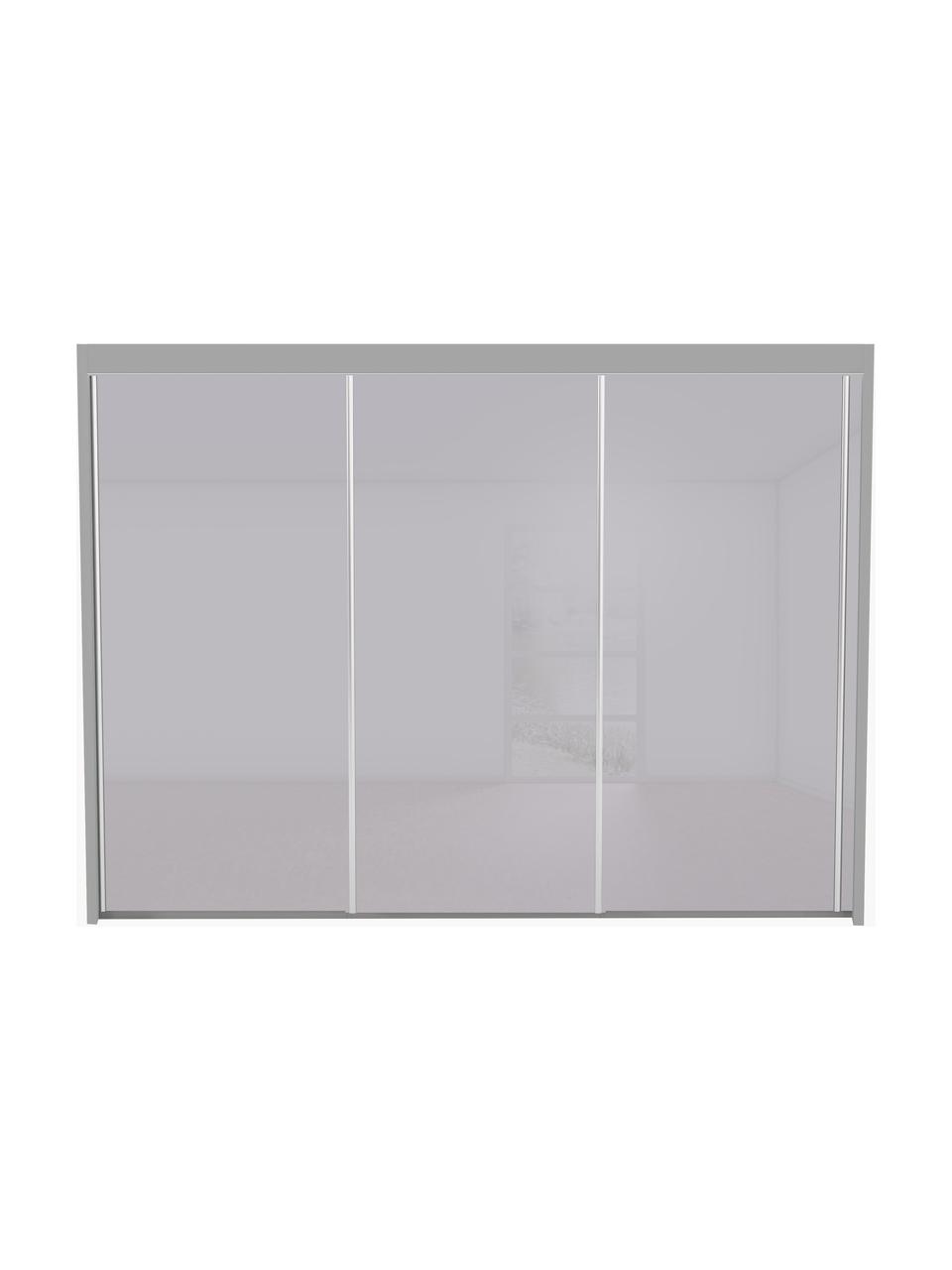 Schwebetürenschrank Imperial mit Beleuchtung, Grau, B 300 x H 197 cm
