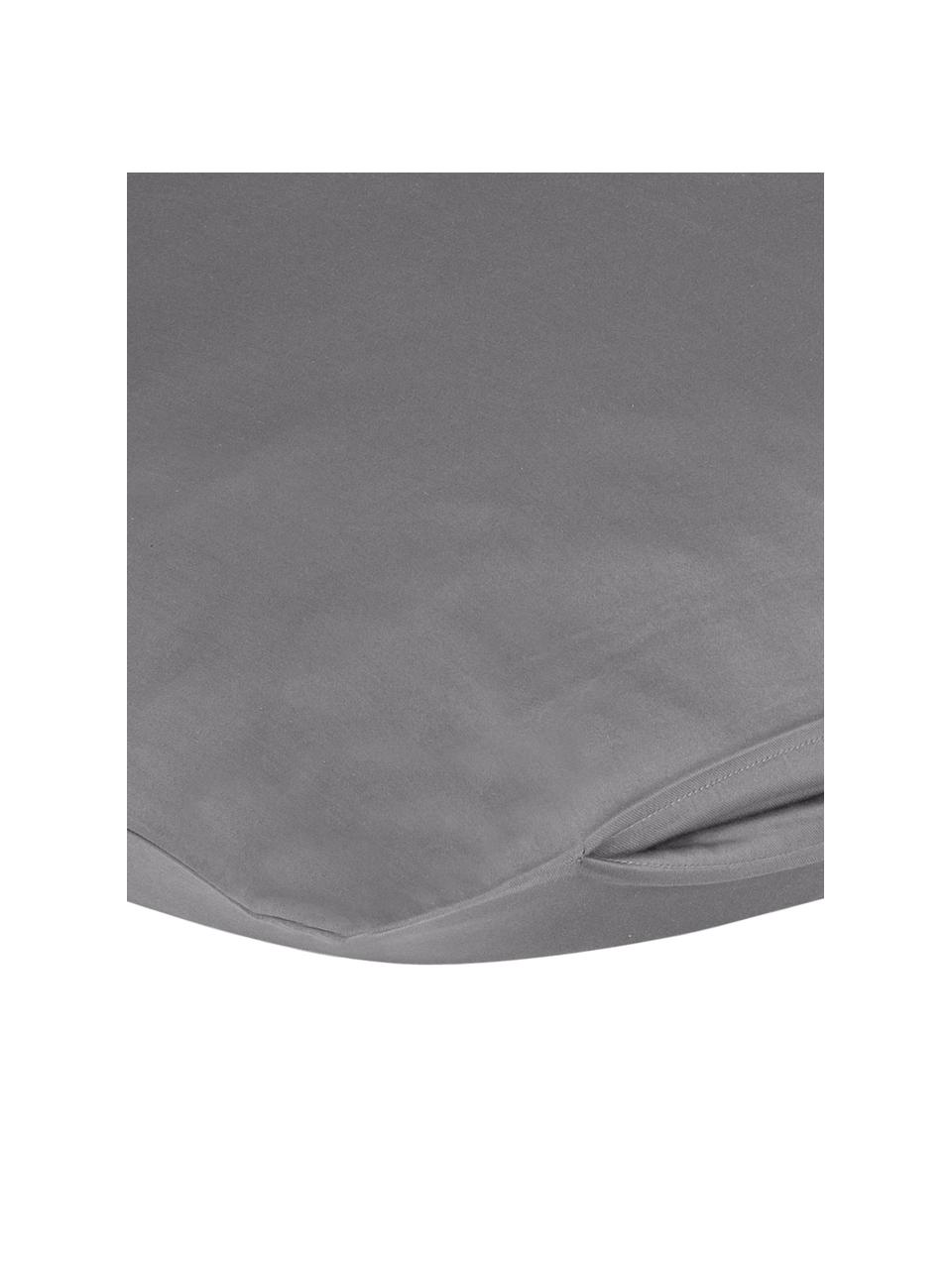 Baumwollsatin-Kissenbezug Comfort in Dunkelgrau, 65 x 65 cm, Webart: Satin, leicht glänzend Fa, Dunkelgrau, B 65 x L 65 cm