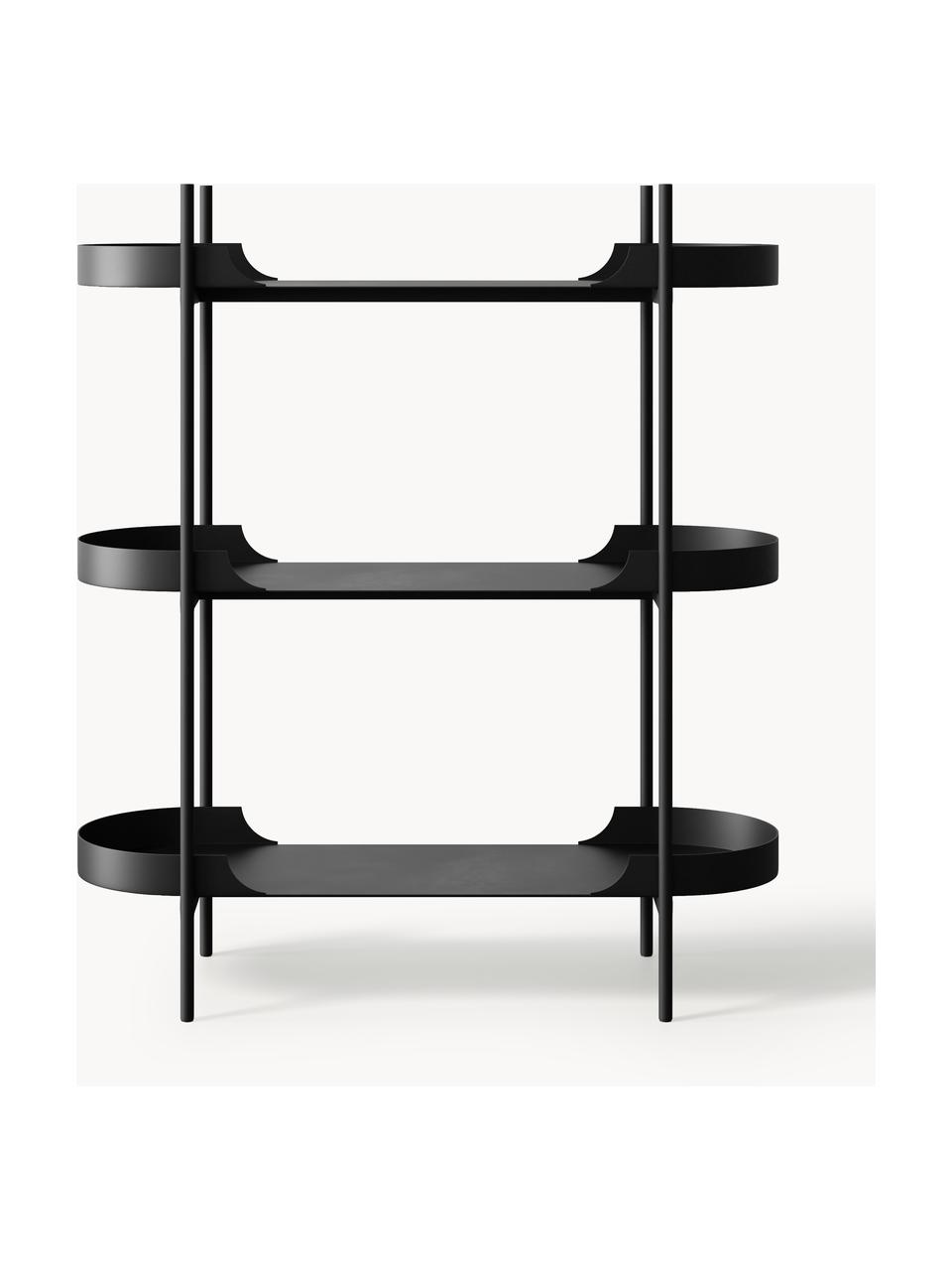 Console en métal Taru, Métal, revêtement par poudre, Noir, mat, Ø 90 x haut. 104 cm