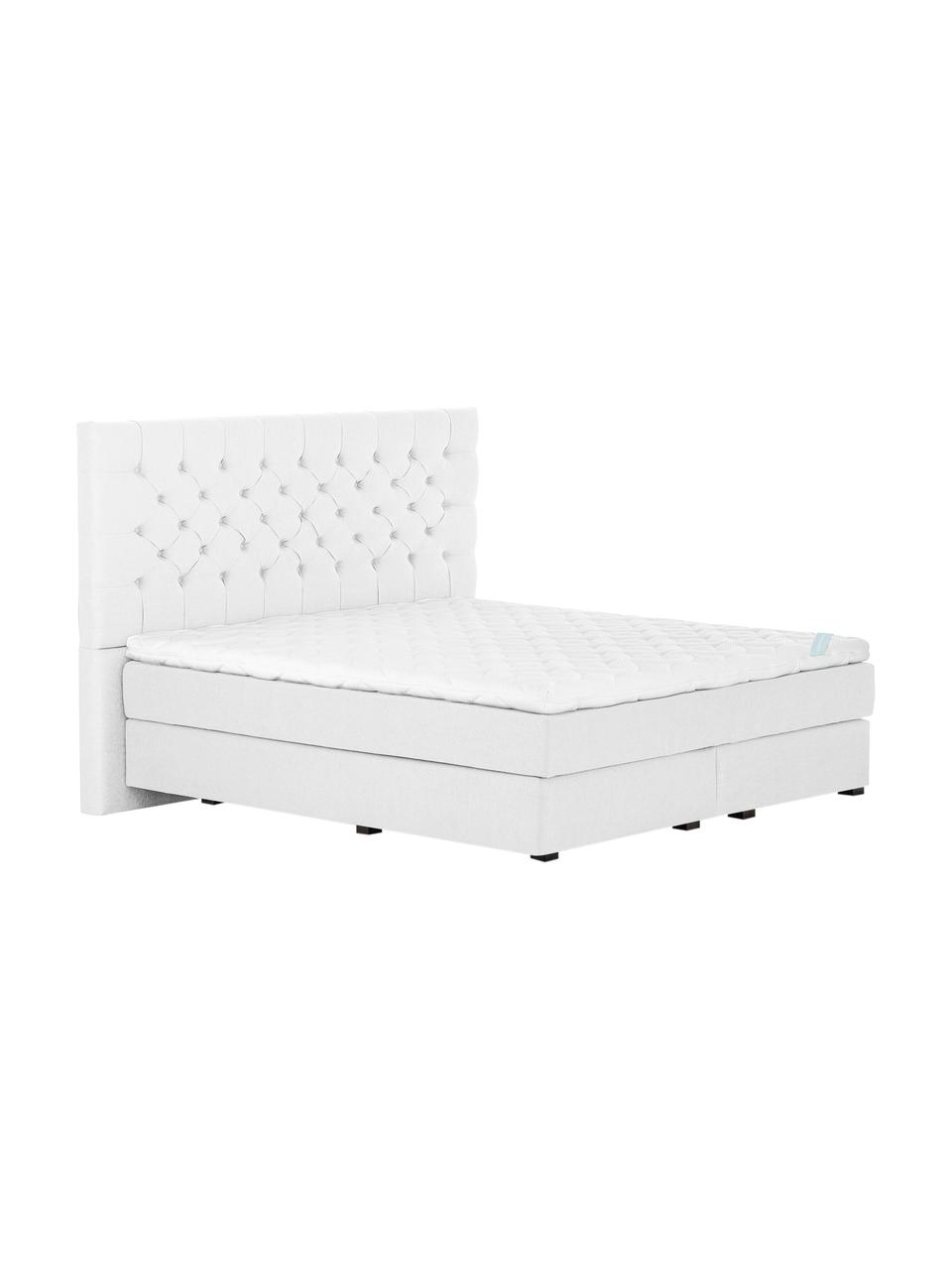 Cama matrimonial Premium Pheobe, Patas: madera de haya maciza pin, Gris claro, 200 x 200 cm