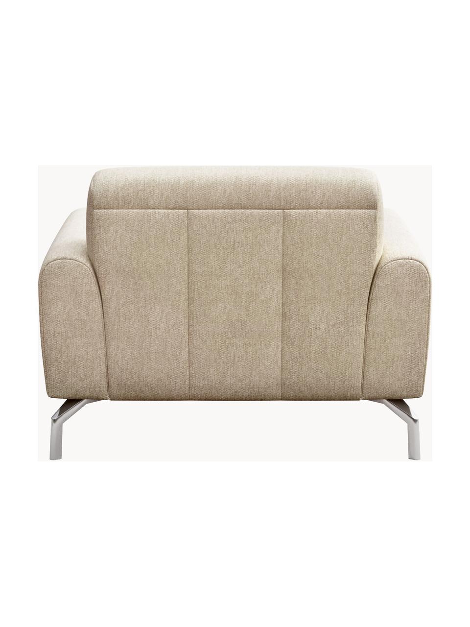 Sillón Puzo, Tapizado: 100% poliéster, Patas: metal, Tejido beige, An 95 x F 84 cm