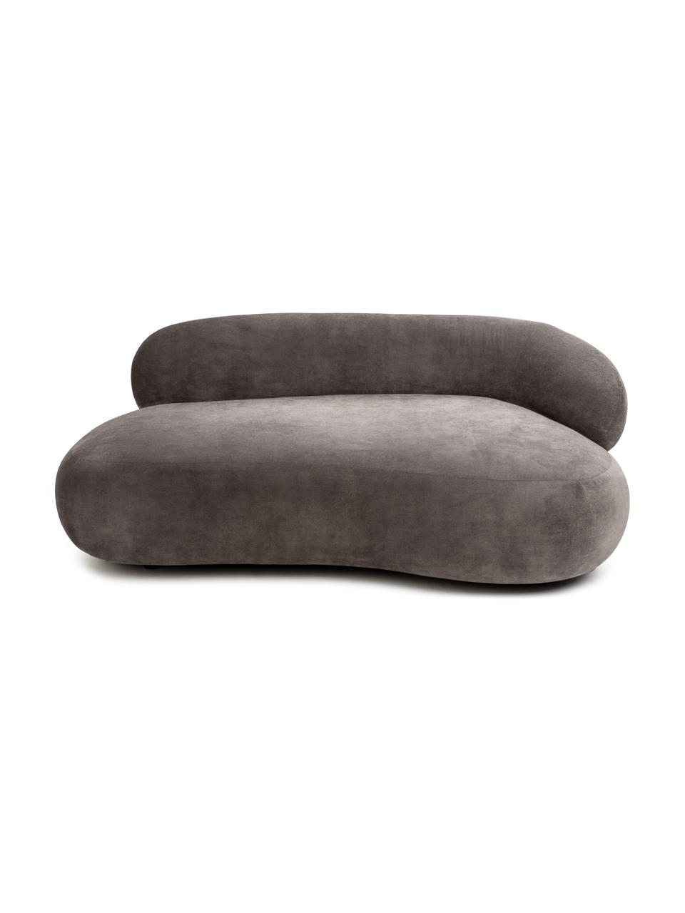 Nierensofa Alba (2-Sitzer), Bezug: 97% Polyester, 3% Nylon D, Gestell: Massives Fichtenholz, FSC, Füße: Kunststoff, Webstoff Grau, B 185 x T 114 cm, Rückenlehne links
