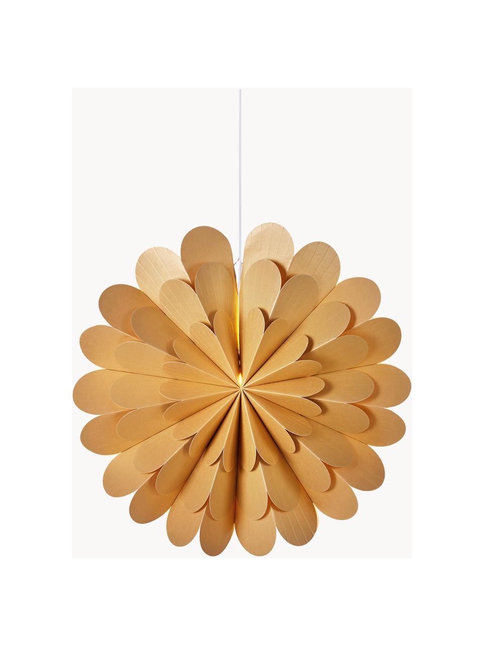 Ręcznie wykonana lampa w kształcie gwiazdy Marigold, Jasny brązowy, Ø 45 cm