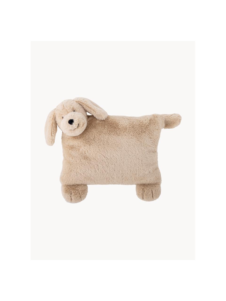 Cuscino imbottito in peluche Felix, Beige chiaro, Larg. 37 x Lung. 45 cm