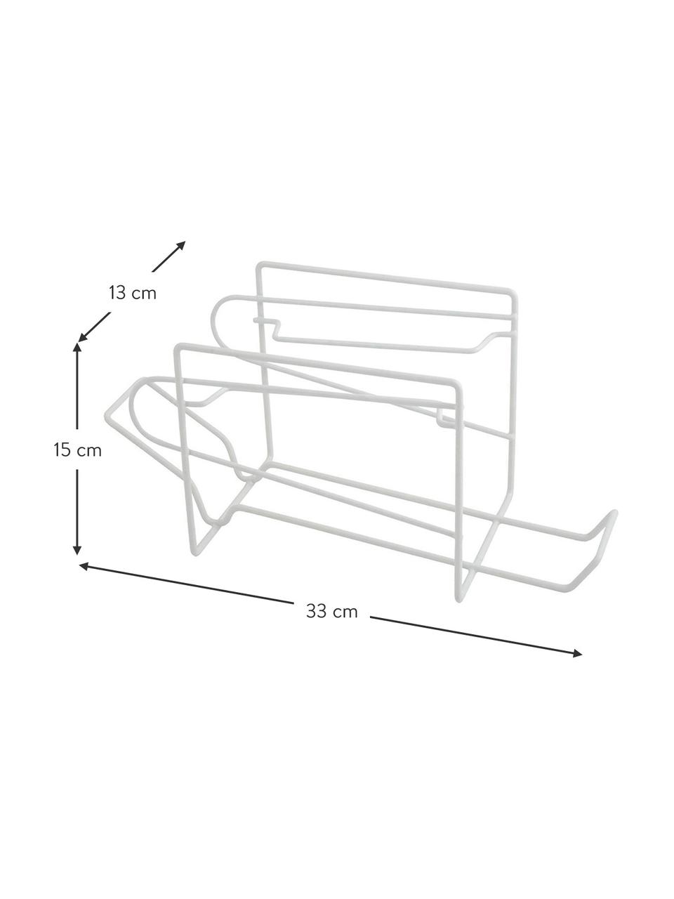 Organizador de latas Fresco, Metal recubierto, Blanco, An 33 x Al 15 cm