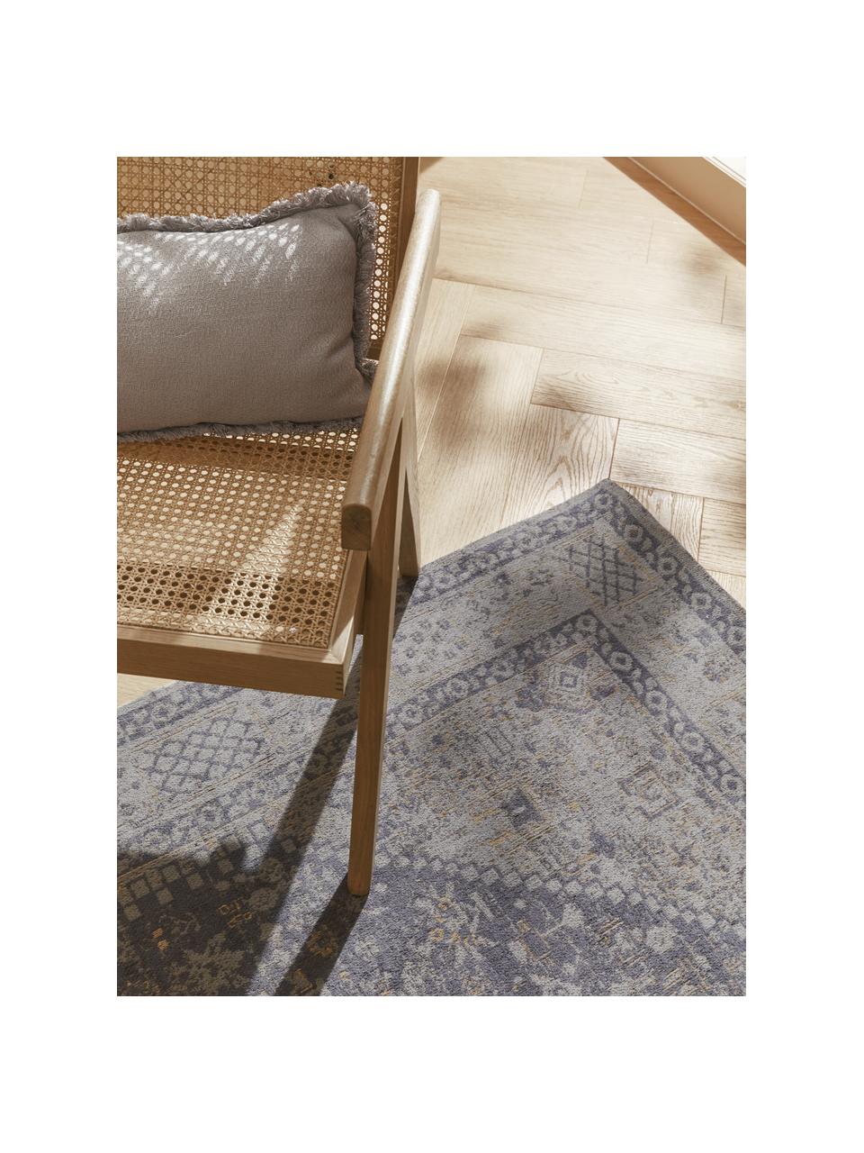 Ručně tkaný žinylkový koberec ve vintage stylu Neapel, Odstíny šedé, Š 80 cm, D 150 cm (velikost XS)