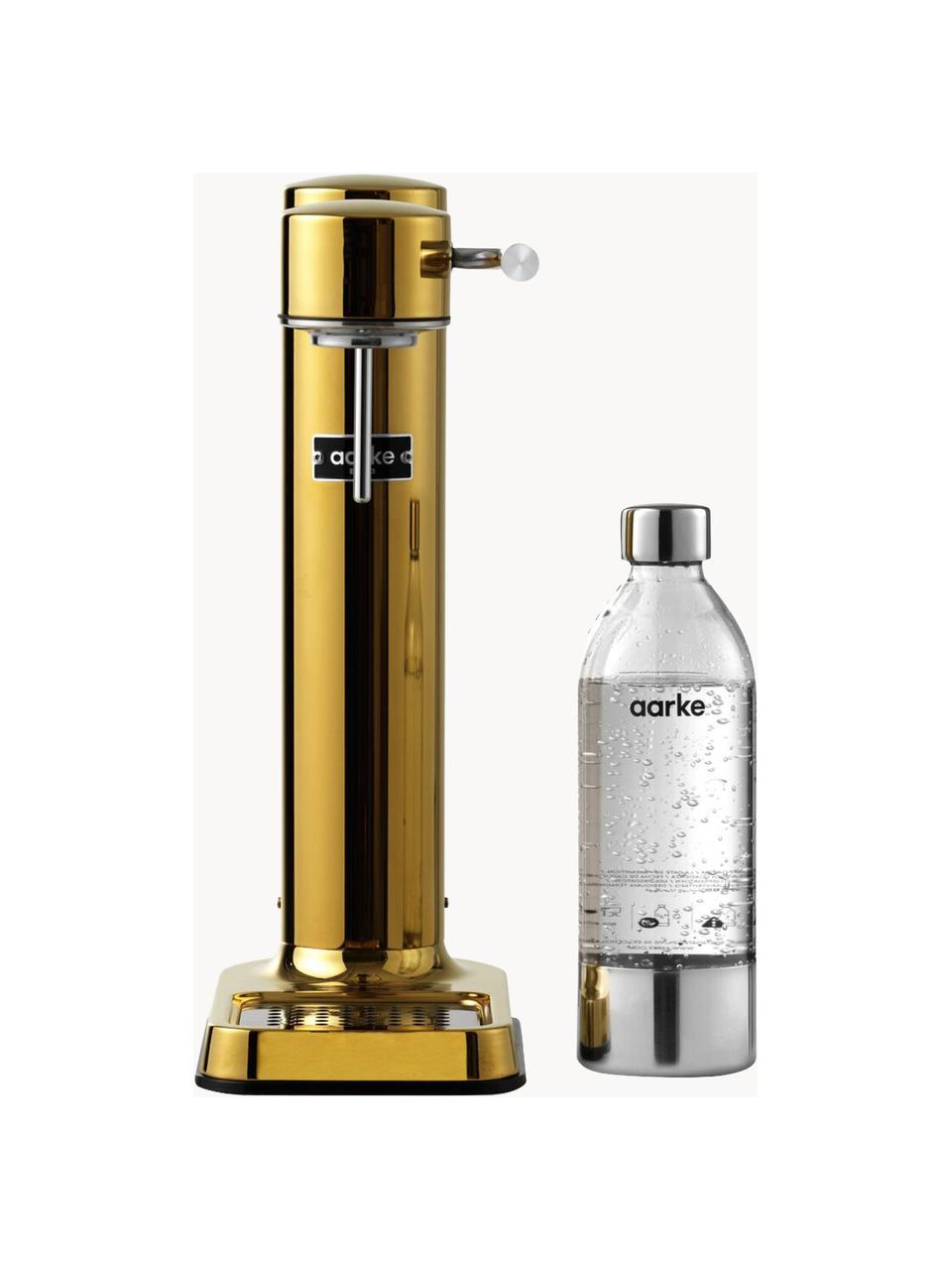 Máquina de refrescos Carbonator 3, Botella: plástico libre de BPA, Dorado brillante, Set de diferentes tamaños