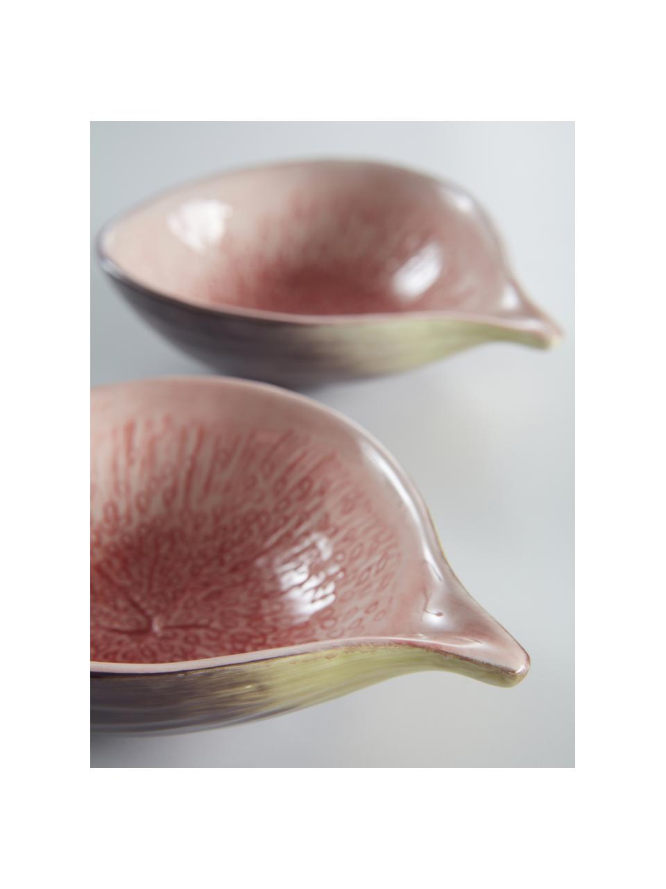 Miska na dipy Fig, 2 ks, Porcelán (dolomit), Růžová, fialová, Š 13 cm, V 4 cm
